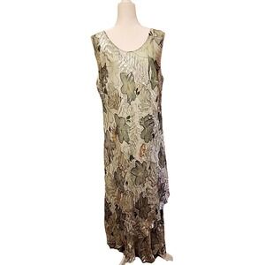 Forest‎ Fairy Maxi Dress 90s Soft Girl Boho Cottage Flowy Floral Green Women 1X